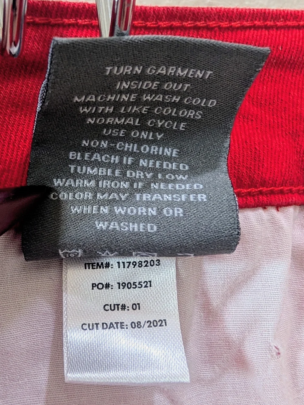 Torrid Women’s Plus *Size 14* Red Solid Mini Denim Skirt Stretch with Pockets!